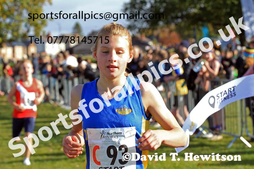 Girls under-13s 2022 Northern Cross Country Relays, Graves Park, Sheffield. Photo: David T. Hewitson/Sports for All Pics